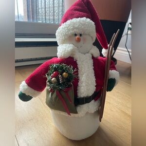 Festive Santa Claus Snowman Holiday Decoration